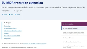 TGA Aligns with EU MDR Extended Transition Periods: Latest Announcement