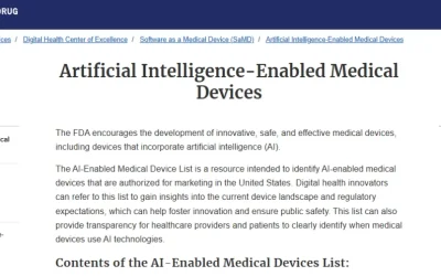 FDA Publishes AI-Enabled Medical Device List, Now Covering 1,614 Products